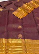 Purple and Olive greenPure Vintage Kanchipuram Silk saree - PPUREN53