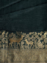 Peacock blue Viscose Silk Saree - PBRATH8C