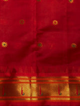 Maroon and Red Silk saree - PBRZU13B