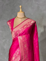 Rani Pink Viscose Silk Saree - PBRATH8A