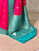 Rani Pink silk Saree - PBRKIV5