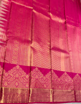 Off white and Rani Pink Tissue Kanchipuram saree- PBRIDEK25