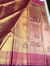 Magenta Tissue Kanchipuram saree- PBRIDEK26