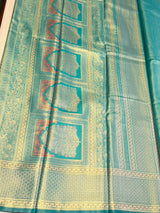 Peacock Green Tissue Kanchipuram saree- PBRIDEK29B