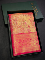 Rani pink Tissue Kanchipuram saree- PBRIDEK32A