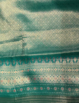 Peacock Green Tissue Kanchipuram saree- PBRIDEK17AA