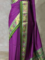 Violet pochampalli silk Saree - PBRKIV4D