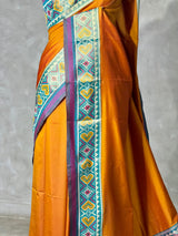 Mustard yellowpochampalli silk Saree - PBRKIV4F
