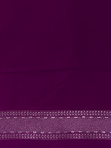 Deep Purple katan Banarasi silk saree - PRAZ12A