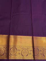 Yellow and purple Semi Kanchipuram Silk Saree PSSRN53