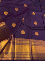 Deep purple Semi Kanchipuram Silk Saree - PSSRN60