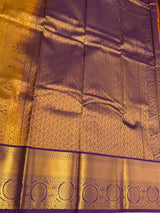 Yellow andpurple Semi Kanchipuram Silk Saree - PSSRN61