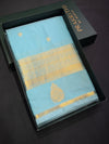 Pastal Blue Semi Kanchipuram Silk Saree - PSSRN64