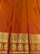 Orange Semi Kanchipuram Silk Saree - PSSRN67