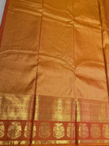 Orange Semi Kanchipuram Silk Saree - PSSRN67