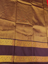 Red and Brown Semi Kanchipuram Silk Saree - PSSRN68