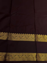 Red and Brown Semi Kanchipuram Silk Saree - PSSRN68
