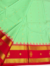 Pastal green and rani pink Semi Kanchipuram Silk Saree - PSSRN69
