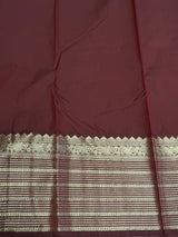Yellow and brown Semi Kanchipuram Silk Saree - PSSRN71