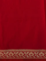 Brown and Red Silk saree - PBRZU14C