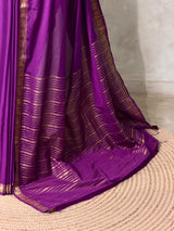 Violet Semi Mysore crepe Silk Saree - PBRMJ6