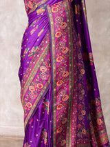 Violet Pashmina silk Saree - PBRMM7C
