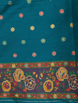 Blue Pashmina silk Saree - PBRMM7D
