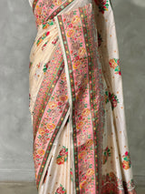 Sandal Pashmina silk Saree - PBRMM7B