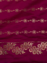 Rani Pink Pure mashru Satin Banarasi silk saree - PRAZ13B
