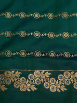 Peacock Green Pure mashru Satin Banarasi silk saree - PRAZ13A