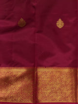 Blue and Magenta semi kanchipuram soft silk saree - PSSN202