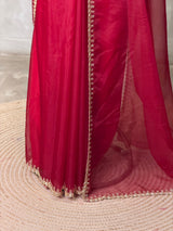 Maroon Organza Designer saree- PBRDS2