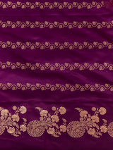Purple Pure mashru Satin Banarasi silk saree - PRAZ16