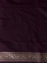 Dark Purple Premium katan Banarasi silk saree - PRAZ15