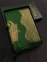 Dark green Pure Kanchipuram Silk saree - PPURE134