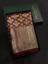 Deep brown Pure Kanchipuram Silk saree - PPURE139