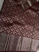 Deep brown Pure Kanchipuram Silk saree - PPURE139