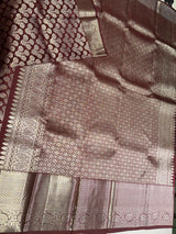 Deep brown Pure Kanchipuram Silk saree - PPURE139