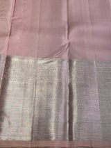 Pastal Pink and silver Pure tissue Kanchipuram Silk saree - PPURE146