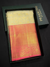 Pastal blue and pink Pure tissue Kanchipuram Silk saree - PPURE148