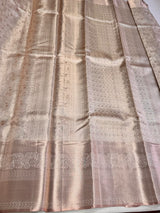 Rose gold Pure tissue Kanchipuram Silk saree - PPURE155