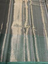 Silver and pastal blue tissue Kanchipuram Silk saree - PPURE158
