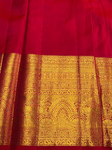 Reddish Pink dual tone Pure Kanchipuram Silk saree - PPURE164
