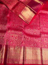 Dark Pink Pure Kanchipuram Silk saree - PPURE167
