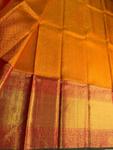 Yellow and Rani pinkPure Kanchipuram Silk saree - PPURE178