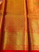 Gold and Red Pure tissueKanchipuram Silk saree - PPURE179