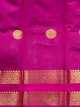 Blue and magenta semi kanchipuram soft silk saree - PSSN213