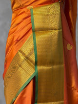 Yellow and Green semi kanchipuram soft silk saree - PSSN212