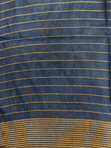 Blue Chanderi silk cotton Jamdani woven saree- PBRJ38F