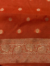 Purple and Orange Dola silk saree- PBRSB2M